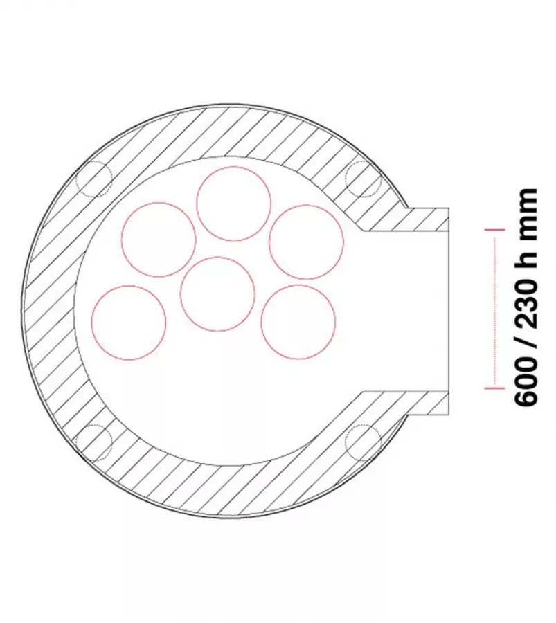 Gas Pizzaofen Pavesi JOY 120G | Backfläche statisch | 4 bis 6 Pizzen