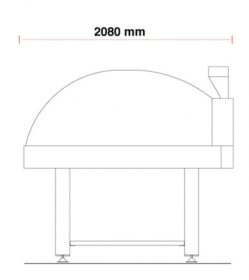 Hout Pizzaoven Pavesi JOY 140/160H | Bakoppervlak statisch | 9 tot 11 pizza's