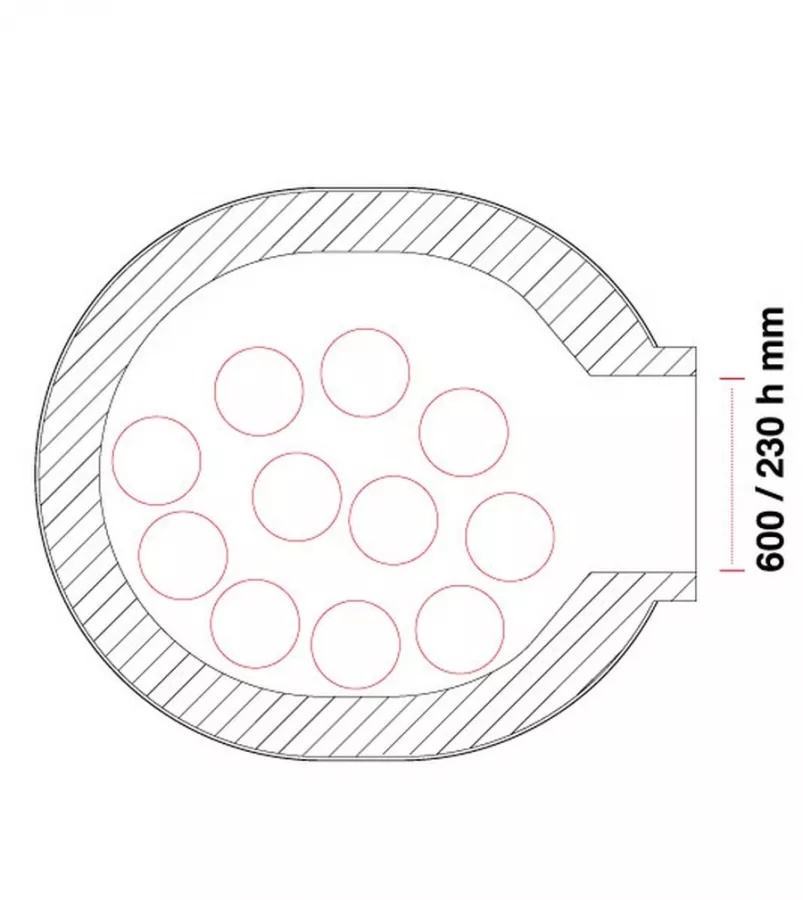 Holz Pizzaofen Pavesi JOY 140/160H | Backfläche statisch | 9 bis 11 Pizzen