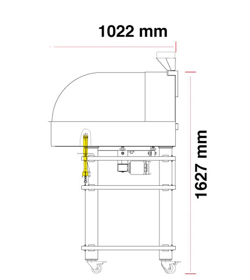 Mobiler Gasbackofen Pavesi JOY 60 | 1/2 Pizzen | Backfläche statisch