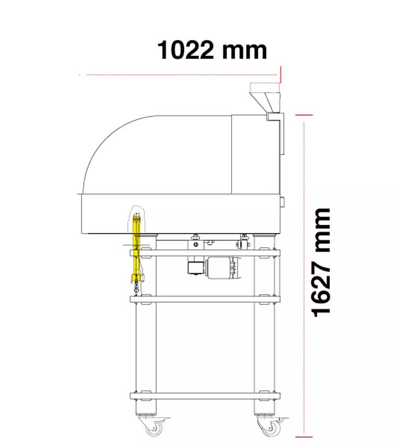 Mobiler Gasbackofen Pavesi JOY 60 | 1/2 Pizzen | Backfläche statisch