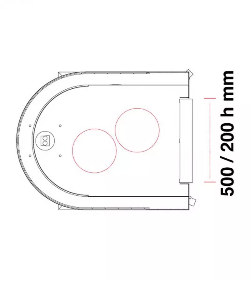 Mobiler Gasbackofen Pavesi JOY 60 | 1/2 Pizzen | Backfläche statisch