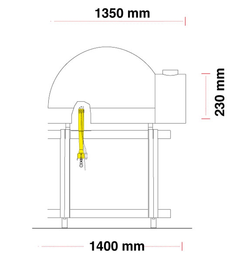 Gasbackofen ideal für Garten | Pavesi JOY 90G | 2/3 Pizzen