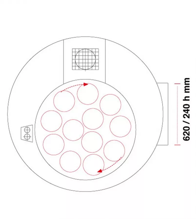 Holz Pizzaofen Pavesi PVP 130 ROUND | Backfläche rotierend | 10 bis 12 Pizzen Holz Pizzaofen Pavesi PVP 130 ROUND | Backfläche rotierend | 10 bis 12 Pizzen