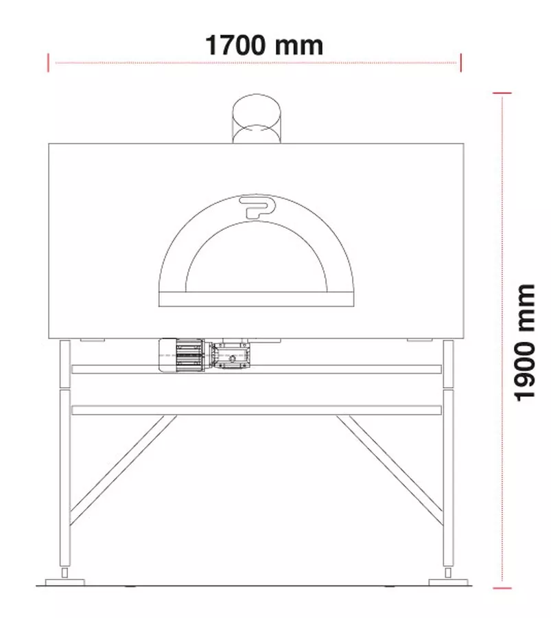 Gas Pizzaofen Pavesi PVP 130 | Backfläche rotierend | 10 bis 12 Pizzen Gas Pizzaofen Pavesi PVP 130 | Backfläche rotierend | 10 bis 12 Pizzen