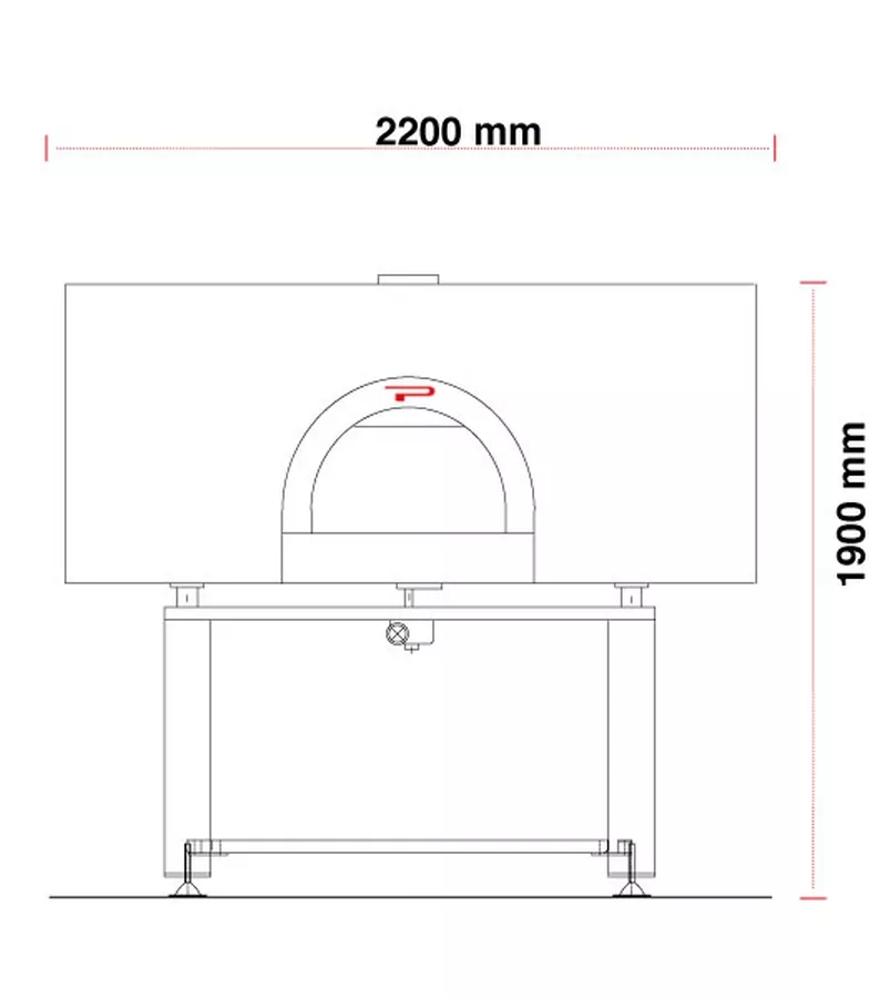 Holz Pizzaofen Pavesi PVP 150 ROUND | Backfläche rotierend | 14 bis 18 Pizzen