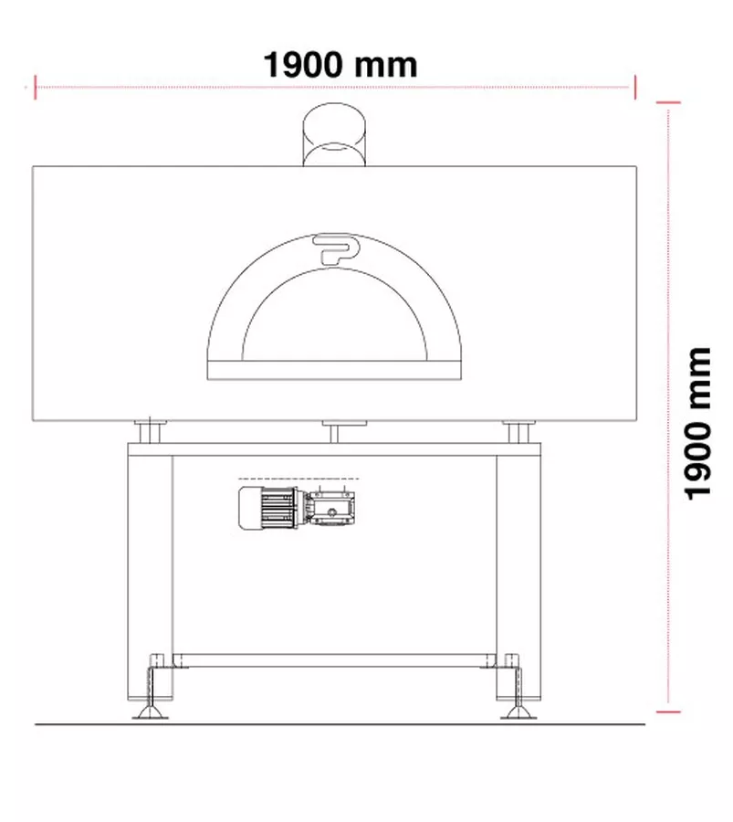 Gas Pizzaofen Pavesi PVP 150 | Backfläche rotierend | 14 bis 18 Pizzen Gas Pizzaofen Pavesi PVP 150 | Backfläche rotierend | 14 bis 18 Pizzen
