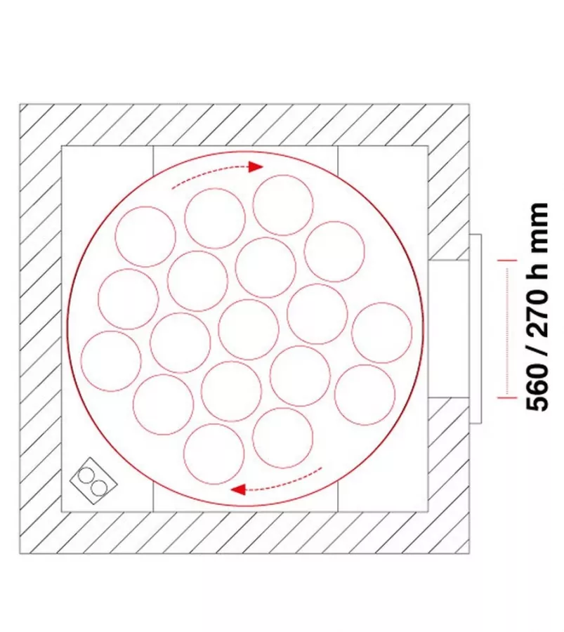 Gas Pizzaofen Pavesi PVP 150 | Backfläche rotierend | 14 bis 18 Pizzen Gas Pizzaofen Pavesi PVP 150 | Backfläche rotierend | 14 bis 18 Pizzen