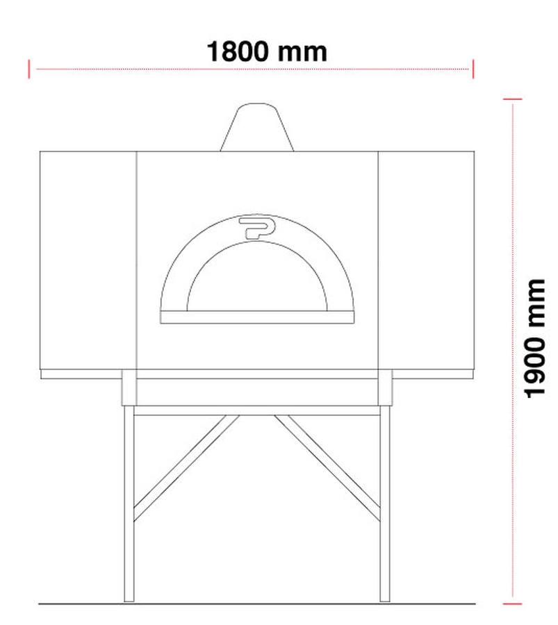 Holz Pizzaofen Pavesi RPM 140/160H | Backfläche statisch | Bis 11 Pizzen