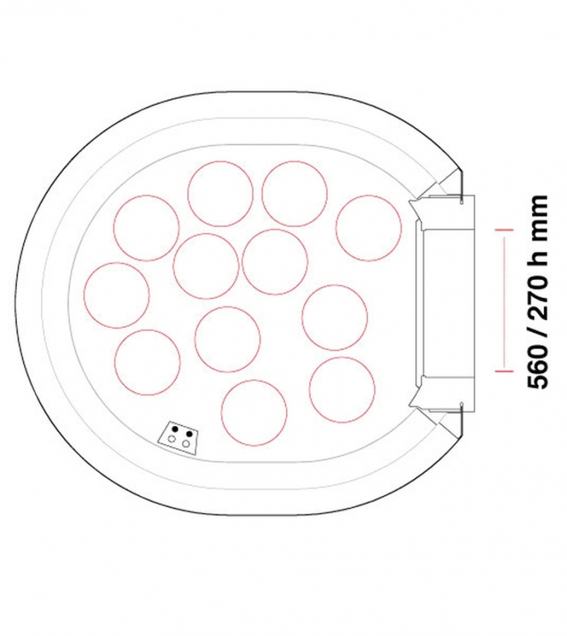 Gas pizzaoven Pavesi RPM 140/160G | Bakoppervlak statisch | Tot 12 pizza's