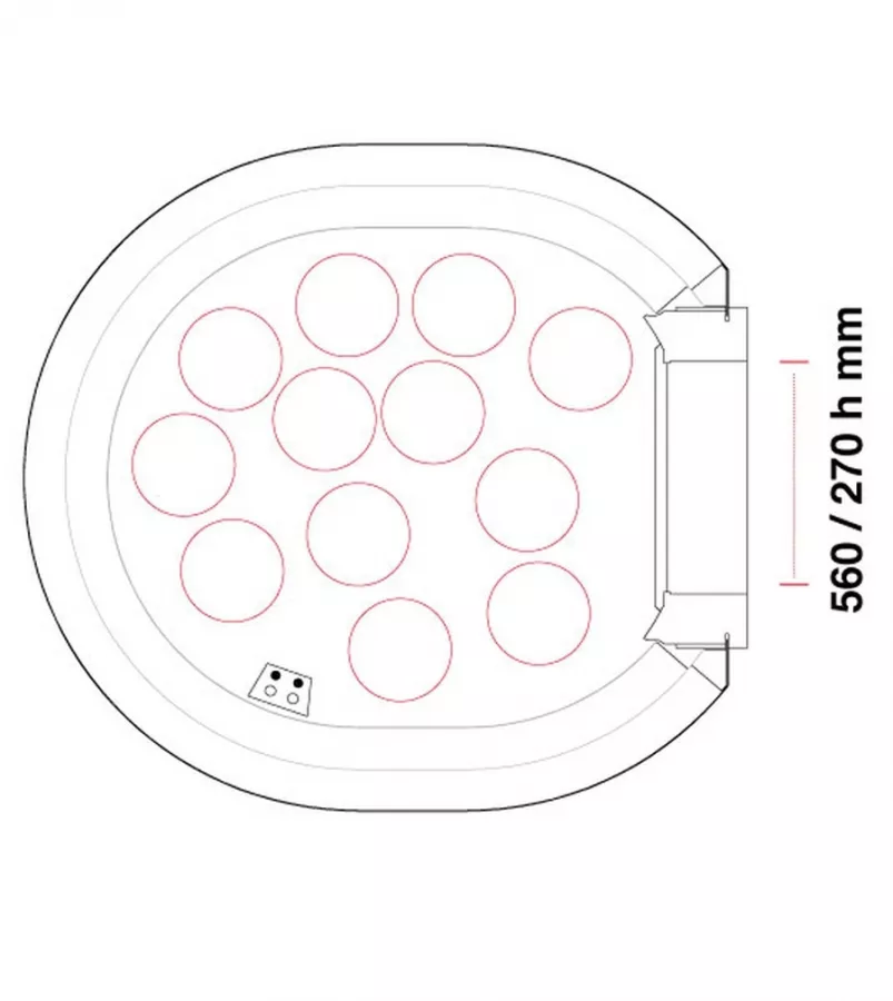 Gas Pizzaofen Pavesi RPM 140/160G | Backfläche statisch | Bis 12 Pizzen Gas Pizzaofen Pavesi RPM 140/160G | Backfläche statisch | Bis 12 Pizzen