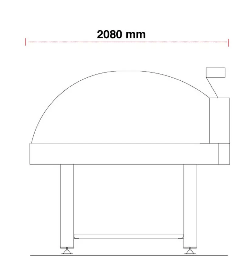 Gas Pizzaofen Pavesi JOY 140/160G | Backfläche statisch | 10 bis 12 Pizzen | B1805 x T2080 x H1900 mm