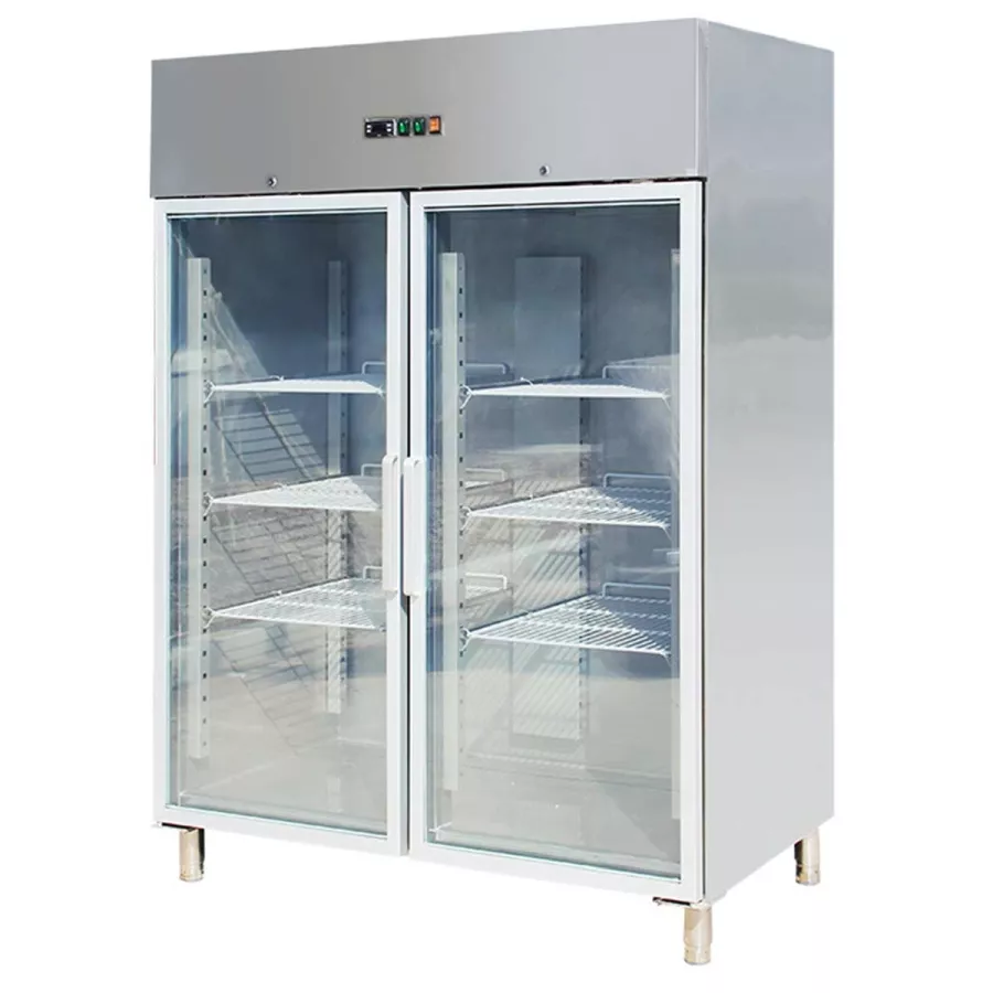 Kühlschrank mit Glastür GN2/1 1333 L | -2° +8°C