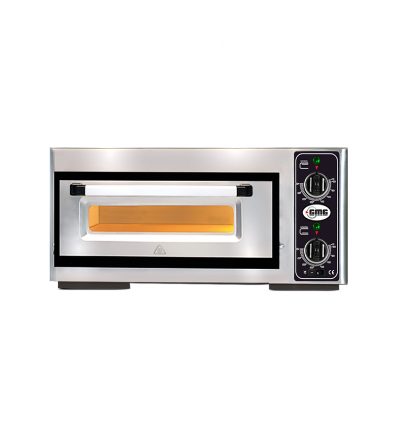 Pizzaofen PF4040 E elektrisch 1x Ø 39cm 3.5 kW 230V Edelstahl - 1 Backkammer mit 18cm Höhe