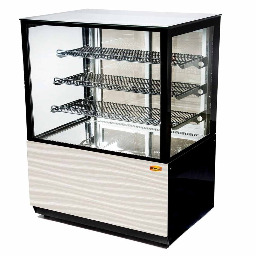 Wärmevitrine Weiß-Schwarz 1500x750x1300
