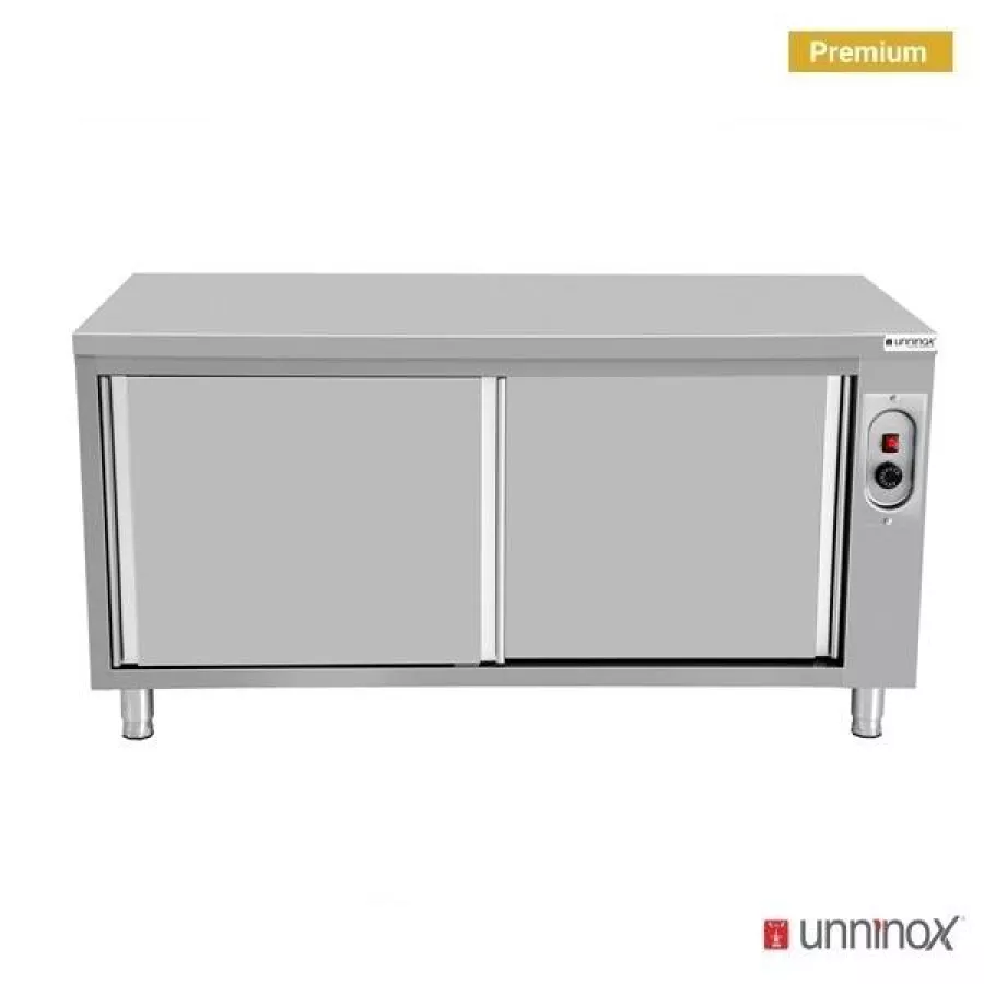 HEIZSCHRANK 2000X600X850 MM 1,5 KW EDELSTAHL 2 SCHIEBETUREN