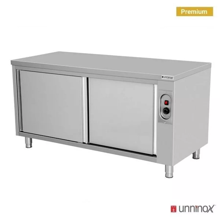 HEIZSCHRANK 2000X600X850 MM 1,5 KW EDELSTAHL 2 SCHIEBETUREN