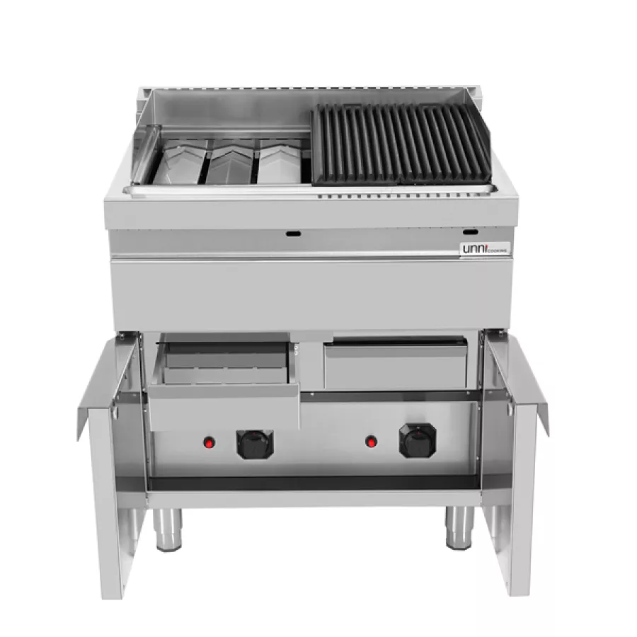 Gas-Wassergrill Vapor Grill 700 G70WG20-K Edelstahl, extra große Grillfläche
