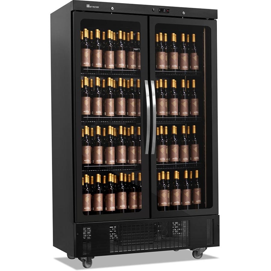 Weinkühlschrank gross mit Glastür 280 Flaschen | 1180x600x1980