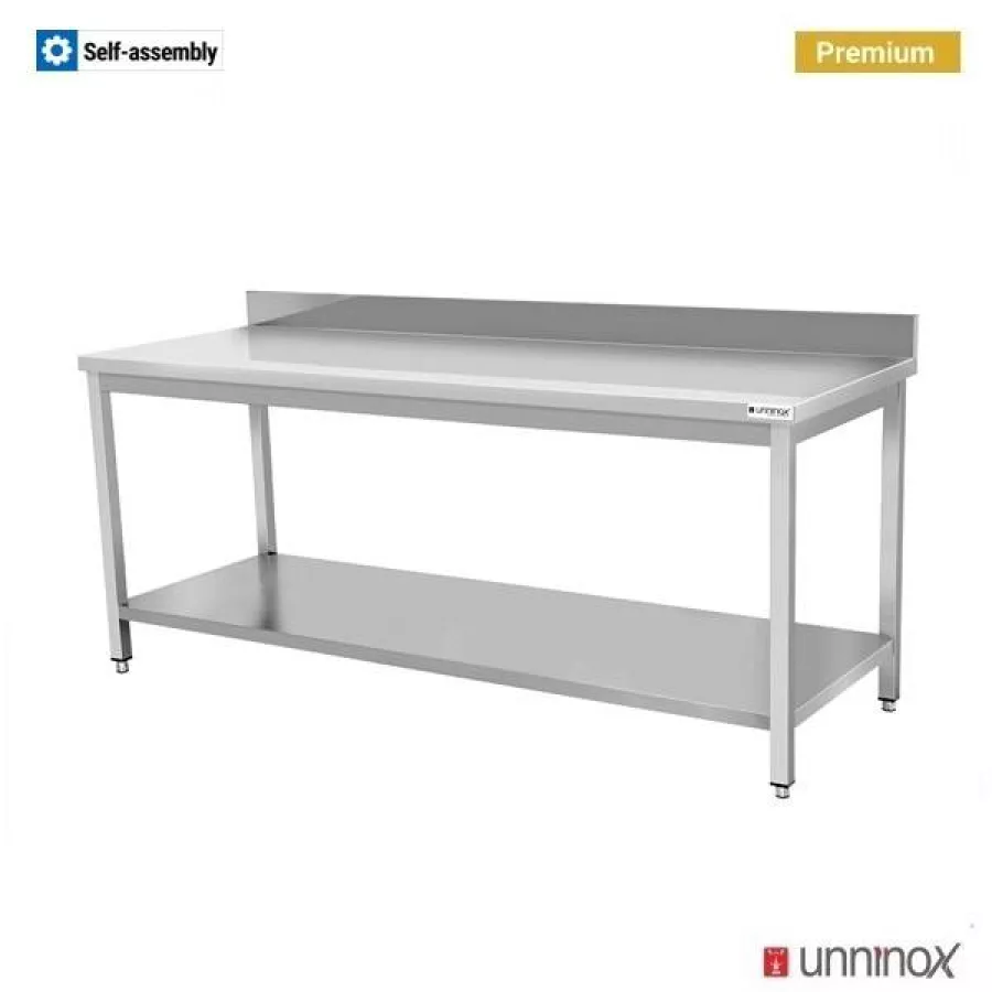 Arbeitstisch 700 mit Aufkantung und Grundboden 140x70x85cm