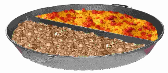 Großraumpfanne Ø 800 mm mit 2-Teilung