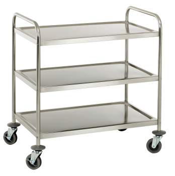 Serveertrolley en afruimwagen