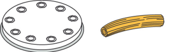 Pasta-schijf Ø 50 mm Bucatini voor pastamachine PF15E