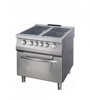 Hochwertiger Herd 4 Brenner Doppelgerät 90 cm tief elektrisch - Gastrohot