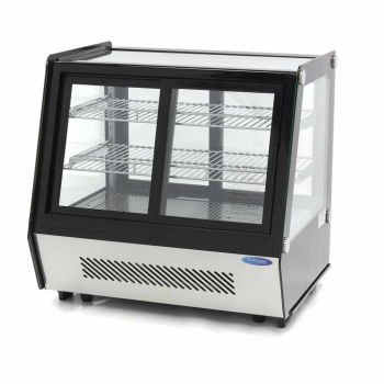 Anzeigekühlschrank 125L mit Schiebetüren vorne und hinten - Gastrohot