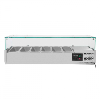 Kühlaufsatz 330 mit Glasabdeckung 6xGN1/4 - 1400 - Gastrohot