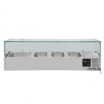 Kühlaufsatz 380 mit Glasabdeckung 3xGN1/3 1xGN1/2 1200 - Gastrohot