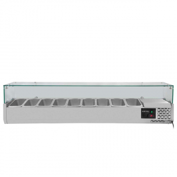 Kühlaufsatz 330 mit Glasabdeckung 9xGN1/4 - 1800, Easyline - Gastrohot