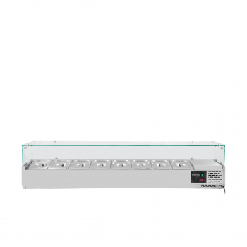 Kühlaufsatz 380 mit Glasabdeckung 8xGN1/3 - Easyline 1800 - Gastrohot