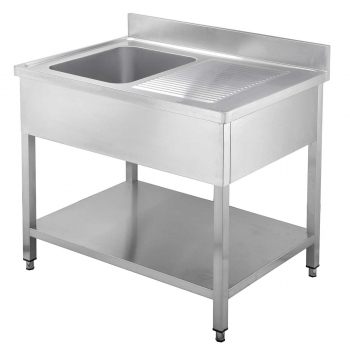 Spültisch 700 1 Becken links und Abtropffläche B 1200 - Easyline