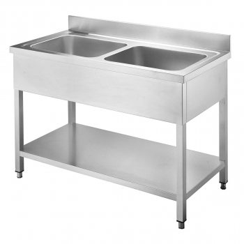 Spültisch 700 2 Becken B 1200 - Easyline - Gastrohot