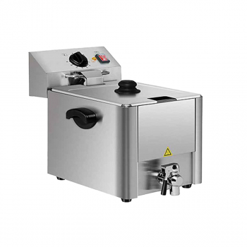 Elektro Fritteuse 1 Becken mit Ablasshahn 10 Liter - Easyline - Gastrohot
