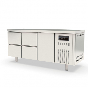 Tiefkühltisch 700 3-fach GN1/1 mit 4 Schubladen und 1 Tür - Gastrohot