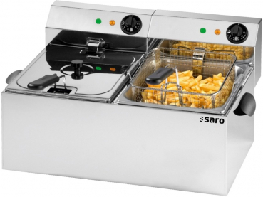 Fritteuse 2x 3.25 kW 2x 6 L | B 610 x L 430 x H 310 mm