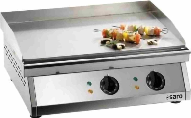 Griddleplatte 6 kW | Bratplatte glatt | 2 Bratzonen
