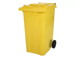 2 Rad Müllgroßbehälter 80 Liter gelb