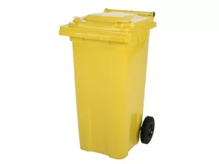 2 Rad Müllgroßbehälter 120 Liter gelb