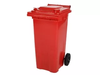 2 Rad Müllgroßbehälter 120 Liter rot