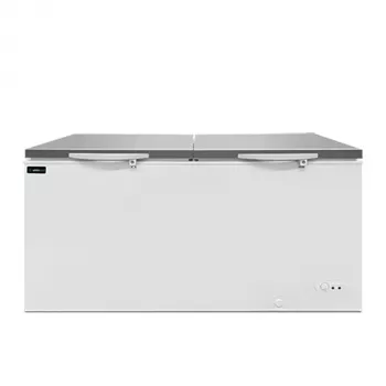 Gefriertruhe | 558L | Weiß/Edelstahl | -18°C bis -25°C | Statische Kühlung