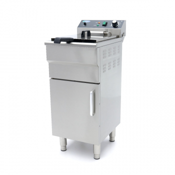 Fritteuse - 16 l - 1 Korb - mit Ablasshahn und Ständer - 230V