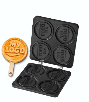 MyLogo Wafel 2go | Verwisselbare platen voor Thermocook® | Individuele wafelplaat met uw logo