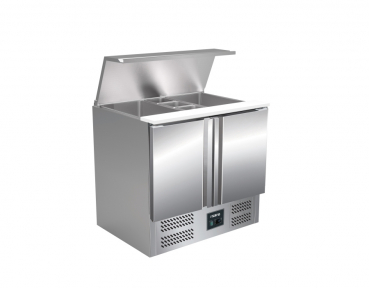 Saladette mit Teleskopschiebedeckel | B900 x L700 x H870-890