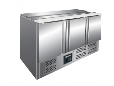 Saladette Edelstahl | B 1365 x L 700 x H 870-890