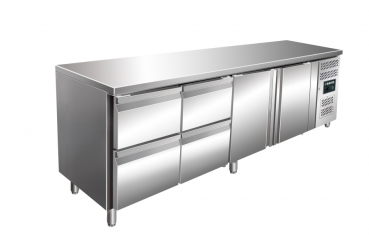 Kühltisch inkl. 2x2er Schubladenset | B2230 x L700 x H890-950