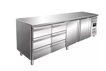 Kühltisch inkl. 2x3er Schubladenset | B2230 x L700 x H890-950
