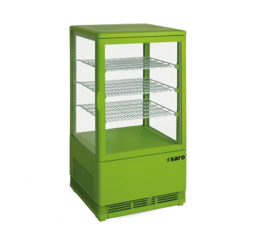 Mini-Umluftkühlvitrine 68 L grün | B 428 x L 386 x H 810 mm